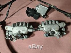 04-05 Honda TRX450R Front Brake System Master Cylinder Calipers Pads CLEAN