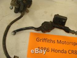 1986 86 85 87 HONDA CR80r CR80 front brake system brakes caliper master lever
