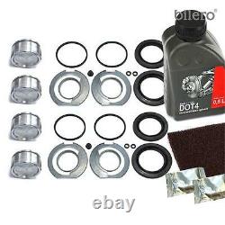 2x Brake Caliper Repair Kit Gasket Set + Piston Front 60 MM For ATE