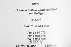 6880075 6880076 Brake 13 11/16X1 13/32in System Front 6888457 BMW X7 G07 40iX