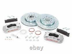 BAER Brake System 13.5 Front PRO 6P Kit Silver / Red for 07-18 Jeep Wrangler JK