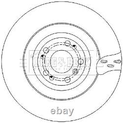 Borg & Beck Front Axle Brake Disc Pair Fits Mercedes-Benz BBD6224S