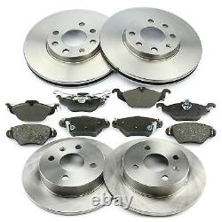 Brake Discs 4 Hole Pads Front 10 3/32in Rear 9 7/16in Opel Astra G from Yr 98