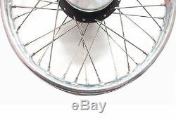 Complete Vintage Front Half Width Wheel With Brake System Stainless Steel Spokes