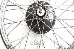 Complete Vintage Front Half Width Wheel With Brake System Stainless Steel Spokes