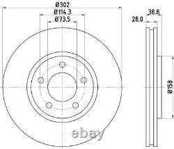 DON Front Discs & Brake Pads Braking Service Kit Fits Chrysler Tacuma Voyager