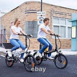 Electric Bike Portable 20'' Foldable City Commuter 350W 35km/h Bicycle Unisex A+