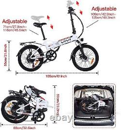 Electric Bike Portable 20'' Foldable City Commuter 350W 35km/h Bicycle Unisex A+