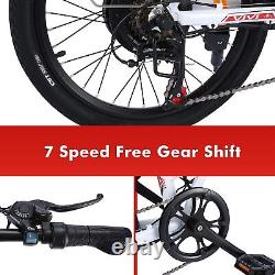 Electric Bike Portable 20'' Foldable City Commuter 350W 35km/h Bicycle Unisex A+