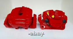 FRONT pair Brake Calipers with Carriers in RED for BMW 5 F10 F11 BC64190/91