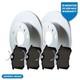 Front & Rear Discs & Pads Service Kit Braking System Fits Renault Megane