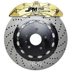 JPM Forged RS Big Brake 6Pot Caliper Anodized Gold 14 Drill Disc for A4 B8