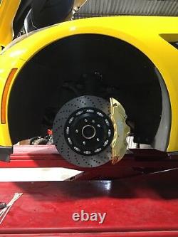 JPM RS Big Brake 8Pots Caliper Anodized Gold 15 Drill Disc for Corvette C7