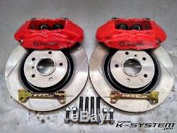 K-SYSTEM. Pro HONDA CIVIC EP3 / FN2 TYPE-R BREMBO 4-POT 324x30 BIG BRAKE KIT