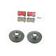 Set Of 2 Front Rotors & Brembo Pads With Bembo Brake System For Acura Tl Type-s