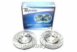 TA Technix Sport Brake Discs Set Front Axle Fits for Honda Jazz II Logo