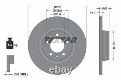 TEXTAR Brake Discs Front & Rear Braking Set Fits Citron Fiat Peugeot Toyota