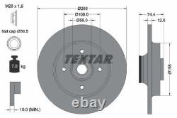 TEXTAR Brake Discs & Pads Front & Rear Braking Service Set Fits Peugeot 308 SW