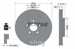 TEXTAR Brake Discs & Pads Front & Rear Braking Service Set For Mercedes-Benz CLS