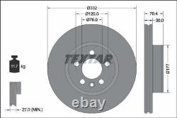 TEXTAR Brake Discs Rotors Front & Rear Braking System Service Replacement Set