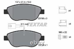 TEXTAR Brake Discs Rotors & Pads Front Braking Service Set Fits Fiat Lancia