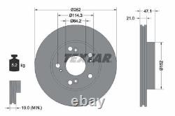 TEXTAR Brake Discs Rotors & Pads Front Braking Service Set Fits Honda Civic