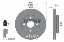 TEXTAR Brake Discs Rotors & Pads Front Braking System Service Set Fits Toyota