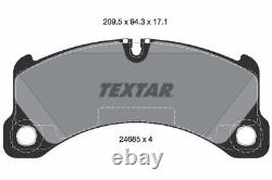 Textar 2468501 Front Axle Disc Brake Pad Set Fits Porsche