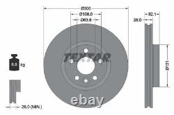 Textar 92159205 Front Brake Disc Pair Fits Ford Land Rover Volvo