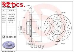 X2 Pcs Front Brake Disc Rotos X2 Pcs Set 09.5674.2x Brembo I