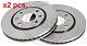 X2 Pcs Front Brake Disc Rotos X2 Pcs Set 16648 A. B. S. I