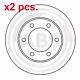 X2 Pcs Front Brake Disc Rotos X2 Pcs Set 16897 A. B. S. I