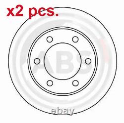 X2 Pcs Front Brake Disc Rotos X2 Pcs Set 16897 A. B. S. I