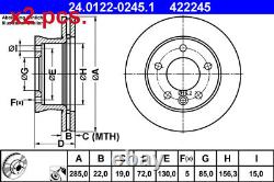 X2 Pcs Front Brake Disc Rotos X2 Pcs Set 24.0122-0245.1 Ate I