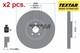 X2 Pcs Front Brake Disc Set Left And Right 92308905 Textar I