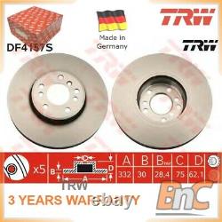 2x Front Brake Disc Set Bmw X5 E53 X3 E83 Trw Oem 34116794300 Df4187s Duty Heavy