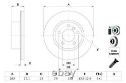 Disque de frein avant BOSCH 0986479214 pour système de freinage s'adapte aux séries BMW 1 et 3.