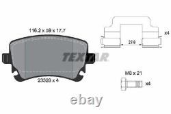 Disques de frein TEXTAR Rotors & Plaquettes Avant & Arrière Set de Service de Freinage Convient à VW