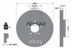 Disques de frein TEXTAR Rotors & Plaquettes, Ensemble de remplacement du système de freinage avant