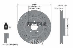 Disques de frein TEXTAR, rotors et plaquettes de frein, ensemble de service de freinage avant adapté pour Mercedes-Benz.