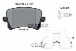 Disques et plaquettes de frein TEXTAR Ensemble de service de frein avant et arrière compatible avec Audi Seat VW