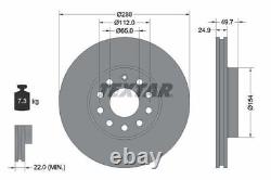 Disques et plaquettes de frein TEXTAR avant et arrière pour Seat Leon, Leon ST et Skoda Octavia