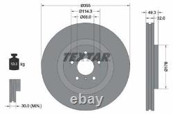 Disques et plaquettes de frein TEXTAR pour l'avant pour Infiniti FX Q50 Q60 QX70 Nissan 370Z