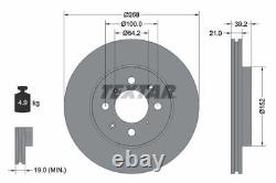 Disques et plaquettes de frein TEXTAR pour service de freinage avant et arrière compatible avec Honda City Jazz