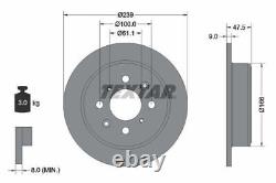 Disques et plaquettes de frein TEXTAR pour service de freinage avant et arrière compatible avec Honda City Jazz