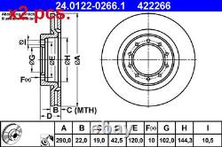 Ensemble de disques de frein avant X2 Pcs Rotos X2 Pcs 24.0122-0266.1 Ate I