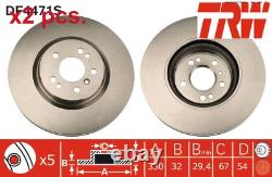 Ensemble de disques de frein avant X2 pièces gauche et droite DF4471S TRW I