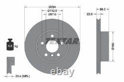 Ensemble de remplacement de service de système de freinage avant avec disques de frein, rotors et plaquettes TEXTAR