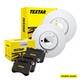 Kit De Remplacement De Service Pour Le Système De Freinage Avant Avec Disques De Frein, Rotors Et Plaquettes Textar