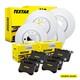 Kit De Service De Freinage Avant Et Arrière Avec Disques Et Plaquettes De Frein Textar Compatible Avec Audi Q2